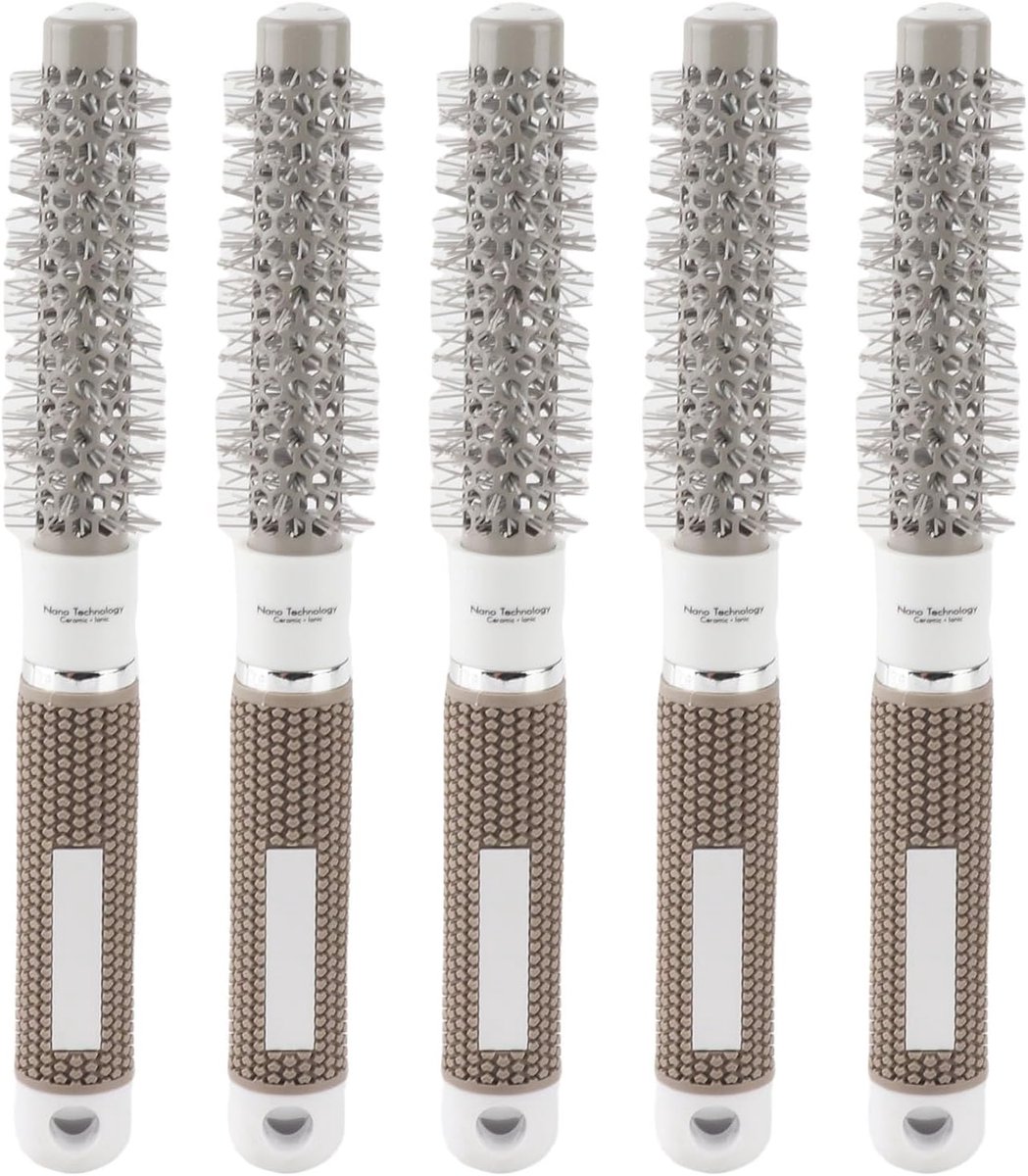 Keramische Ronde Kam - Haarstyling Borstel - Professioneel Kapsel - Hittebestendig ABS Nylon - 5 Maten 19-53mm - Zwart