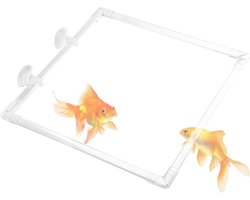 Aquarium Voerring - Planten Ring - Vis Voeren - Drijvend Ontwerp - 23x23cm - Transparant