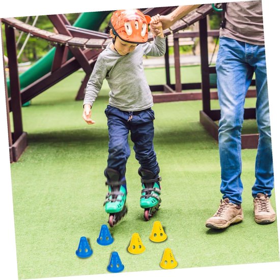 Markeerhoedjes Set - Hindernis Kegels - Sport Training - Windbestendig Duurzaam - 8x7.7x7.7cm - Diverse Kleuren van Merkloos — afbeelding 3