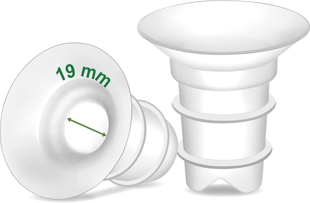 Flensinzetstukken Borstkolf - Inzetstukken Kolf - Comfortabel Kolven - Universele Pasvorm - 19 mm - Halfhelder