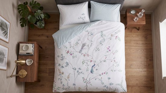 Pip Studio Bamboo Blossom dekbedovertrek - Lits-Jumeaux XL - 260 x 200/220 cm - Wit