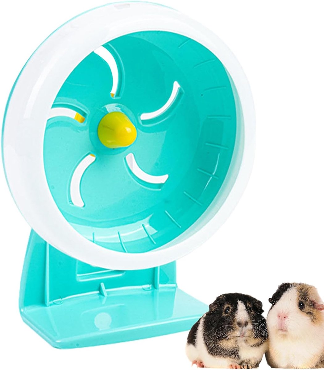 Hamster Wiel - Muis Loopwiel - Dieren Training - Stille Werking - 7 Inch Schijf - Blauw