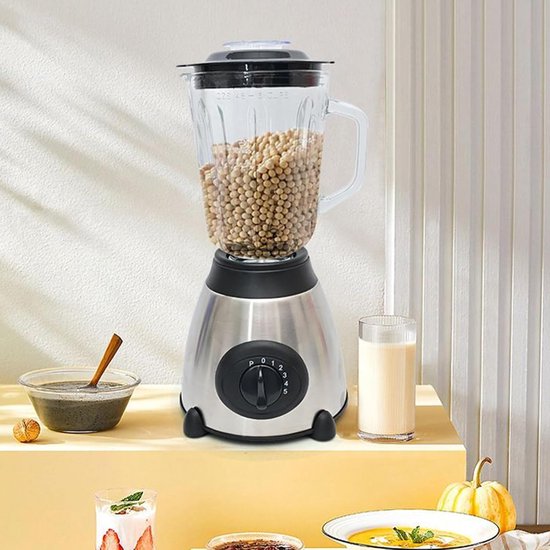 Keukenmixer - Keukenmachine Blender - Maaltijd Voorbereiding - Glazen Beker - 15 Liter - Zwart van Merkloos — afbeelding 5