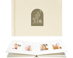 Mini Fotoalbum - Instax Album - Foto's Bewaren - 52 Vaks Ontwerp - 21 x 15.2 cm - Beige