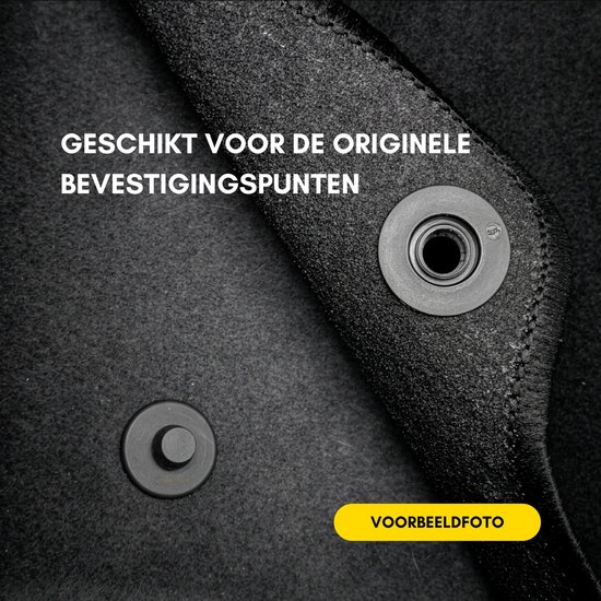 Tapis de voiture de voiture sur mesure - tissu noir - pour Volkswagen Golf 8 à partir de 2019-