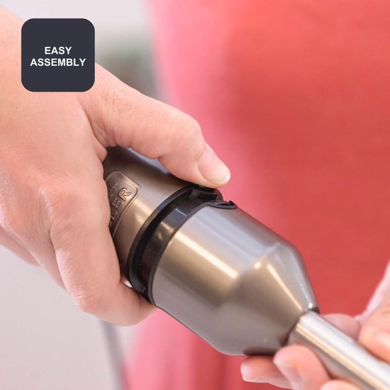 Staafmixer Krachtig - Handmixer Blender - Soepen Purees Maken - 20 Snelheden Turbo - 1200 Watt - Grijs — afbeelding 2