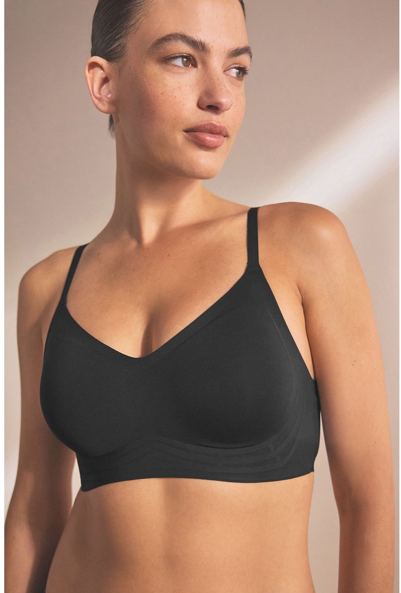 Next - Dames - Gladmakende Ultimate Comfort beha, zonder beugel, met lichte vulling - Zwart