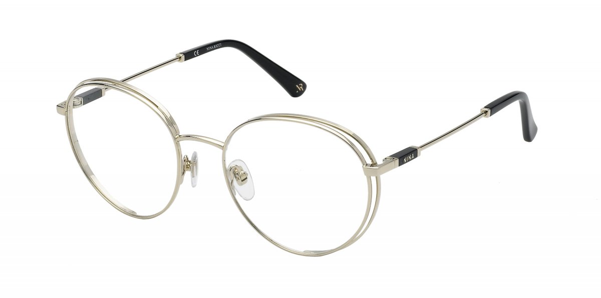 Nina Ricci VNR312 Oro chiaro lucido 53/18/135 WOMAN Brilmonturen