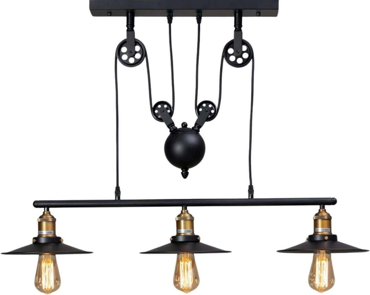 Kosilum - Piattino - Hanglamp - Zwart - Metaal
