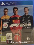 F1 22 PS4 gamehoes met coureurs Lando Norris, Charles Leclerc en George Russell.