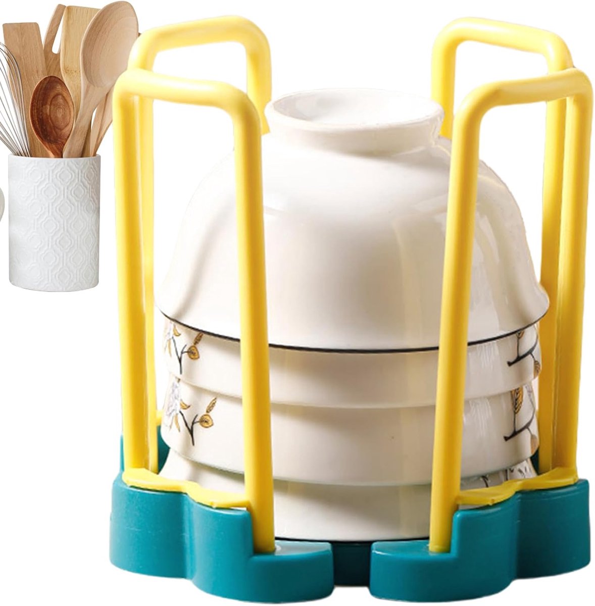 Keuken Organizer - Bordenhouder Kom - Vaat Drogen - Uitschuifbaar Ontwerp - 16x15x16 cm - Grijs