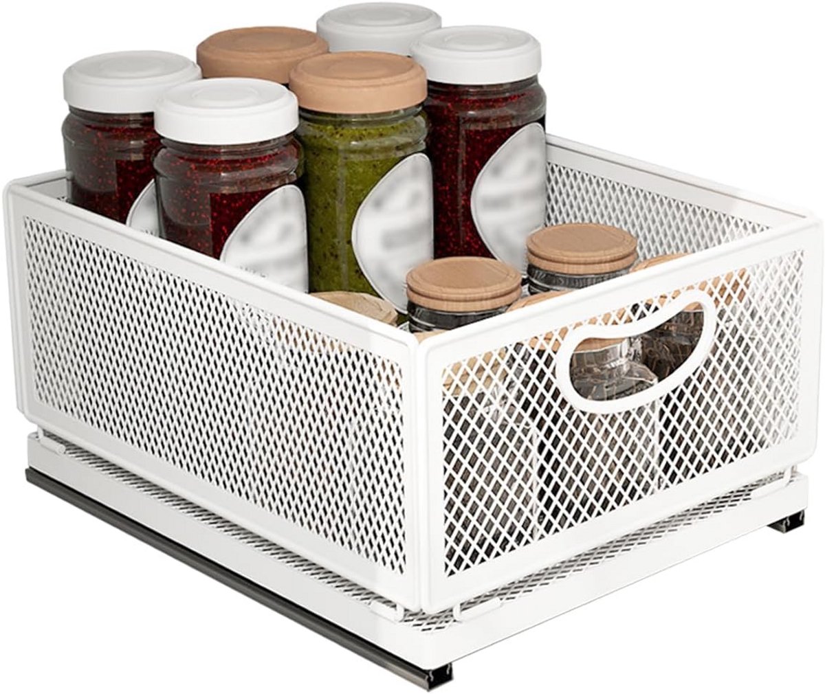 Schuiflade Kast Organizer - Uittrekbare Lade - Keuken Kast Opslag - Geen Boren Nodig