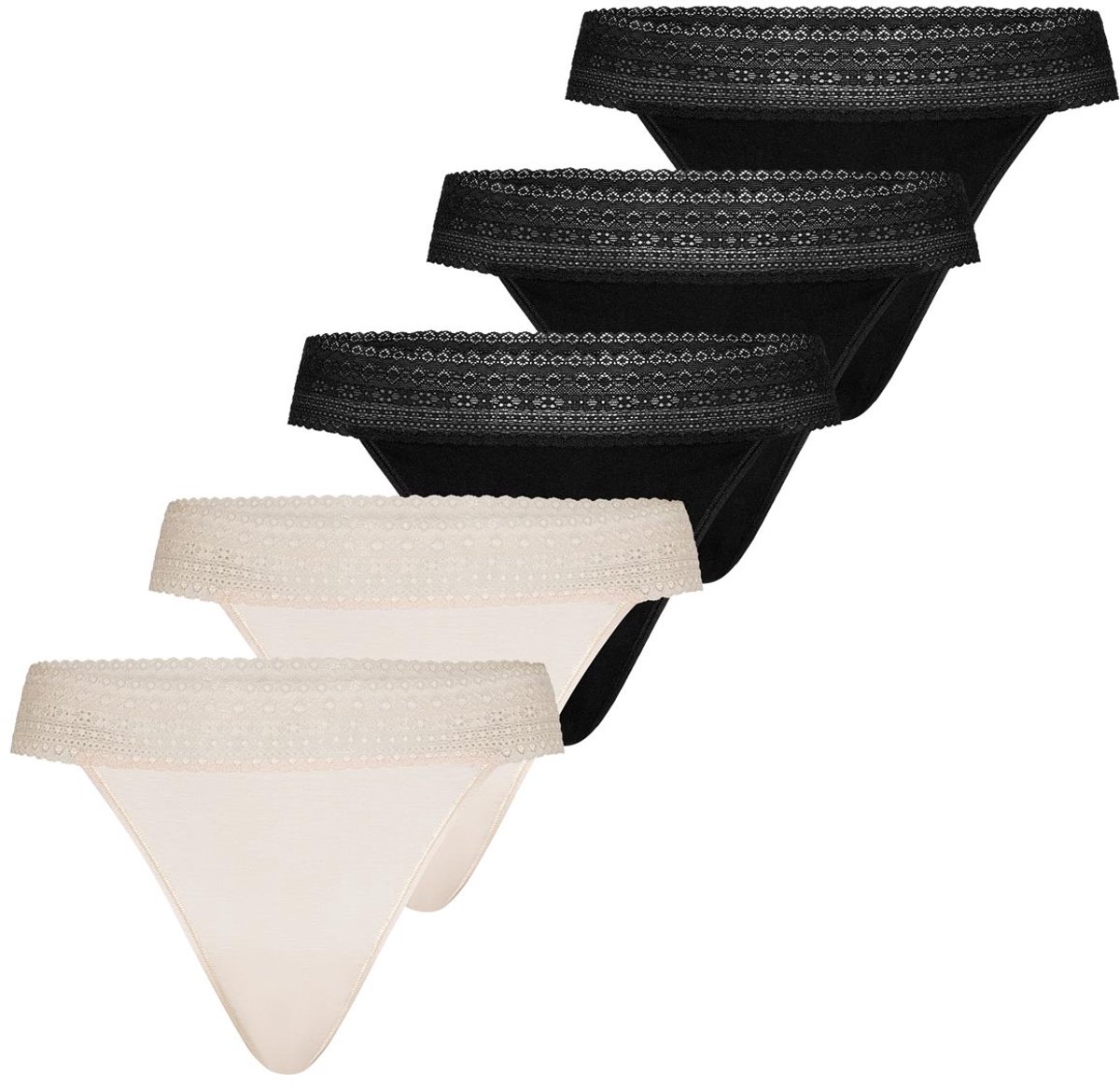Mey Dames string 5 pack Modal Lace
