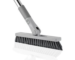 Tegelborstel met lange steel - voor het reinigen van voegen en tegels - stijve borstelharen - doucheborstel - geschikt voor het reinigen van terrassen, badkamers, balkons, keukens, muren en badkuipen.
