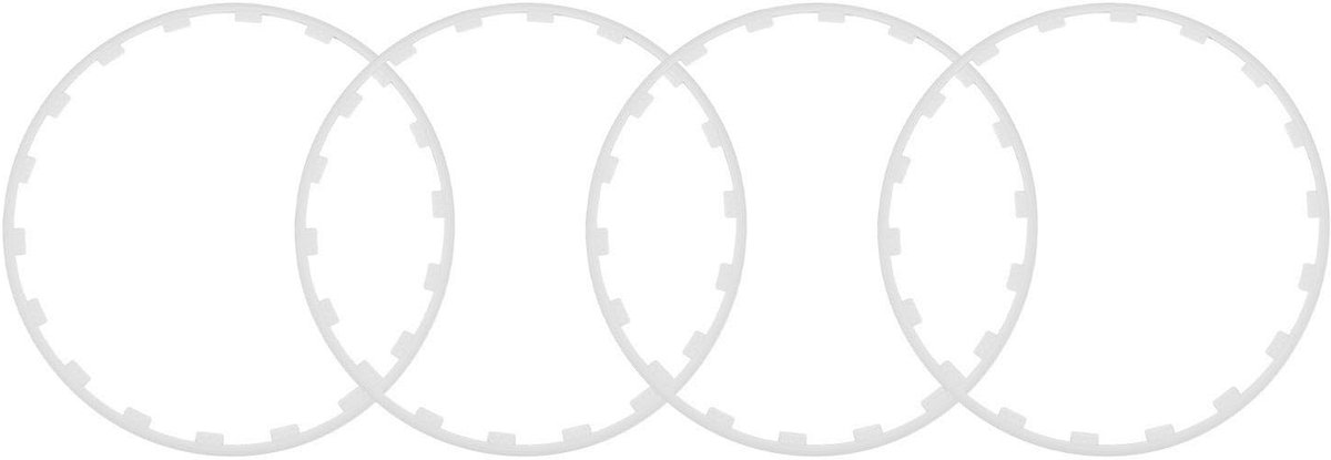 Allecto - Rim Protection Ring - Scratch Resistant - Universele Pasvorm - Wit - Vervangingsring voor 18 Inch Velgen - Nylon Materiaal - Geschikt voo...