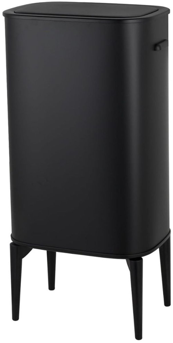FlexVer® Prullenbak Op Pootjes - Afvalbak - Huisvuil - 60 Liter - Zwart