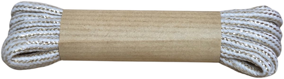 SL Bicolore Veters Voor Floris van Bommel Wit Goud Metallic Uniseks - Wit Goud - 120cm
