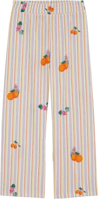 WE Fashion Meisjes wide leg broek met streep