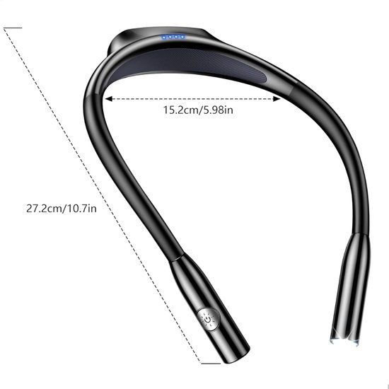 SVN® Neklamp - Leeslamp - Nachtlampje - Lichtgewicht - Zwart -‎15cm x 4cmx 18cm van svn — afbeelding 3