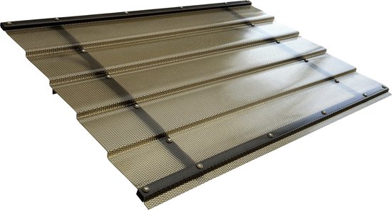 STARKEDACH DIAMONDS Auvent à cadre - Auvent aluminium - Marron - Durable et résistant aux intempéries - Montage facile