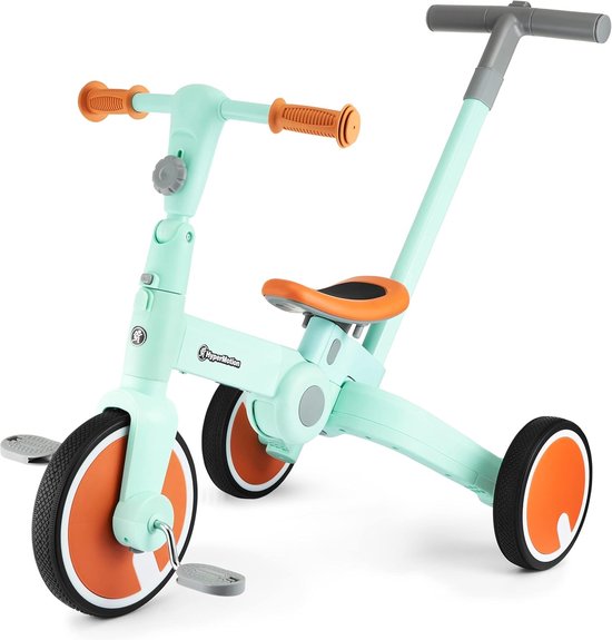 Loopfiets Driewieler - Peuterfiets Kinderfiets - Actief Spelen Buiten - 5-in-1 Groei Model - 20 x 10 x 30 cm