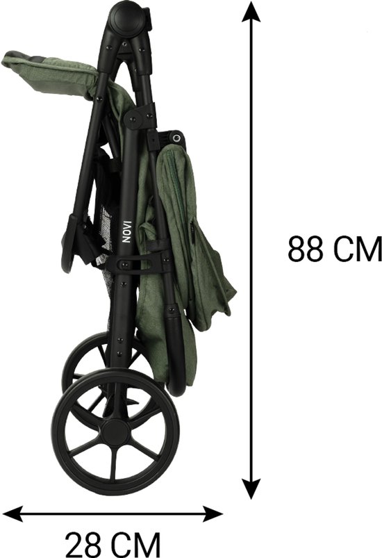 Novi Grande Go V2 Buggy 0-22 kg - All Terrain - Verstelbare Rugleuning - UPF50+ Zonnekap - Compact Inklapbaar — afbeelding 2