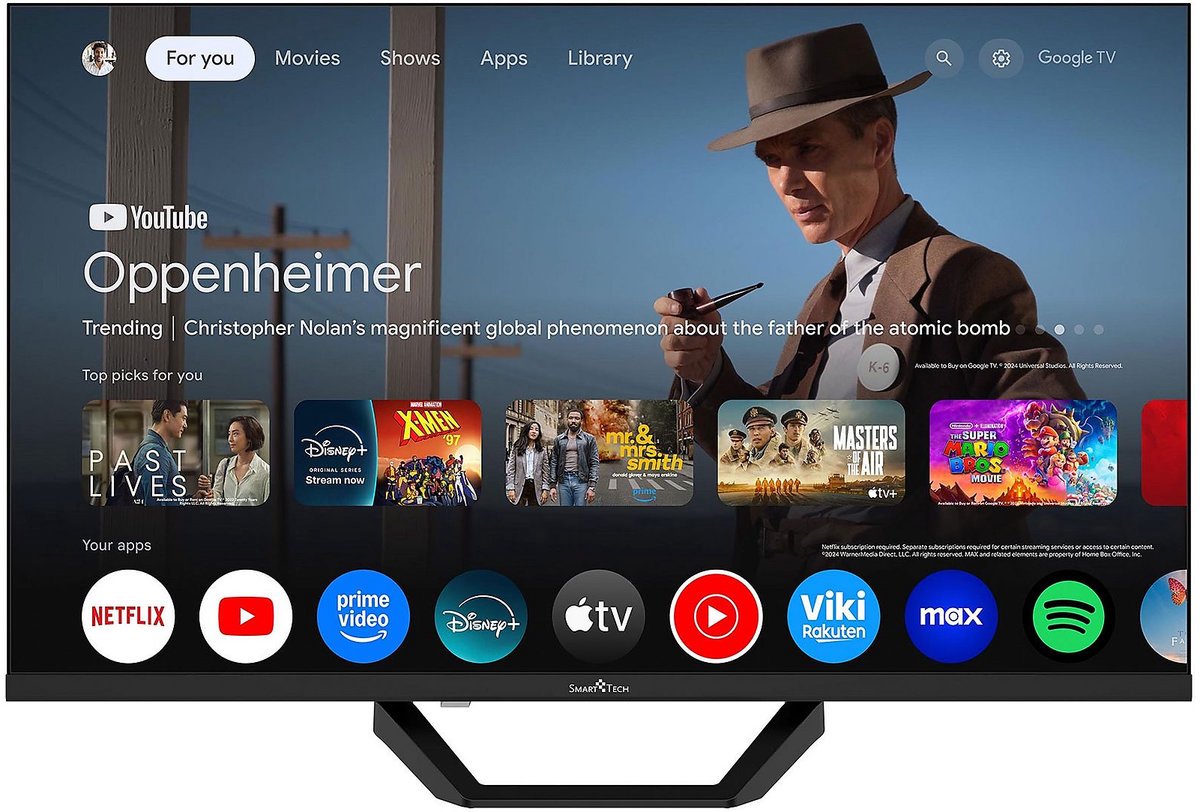 Smart Tech 32QG01V - 32 inch Google Smart TV - Full HD - Wifi