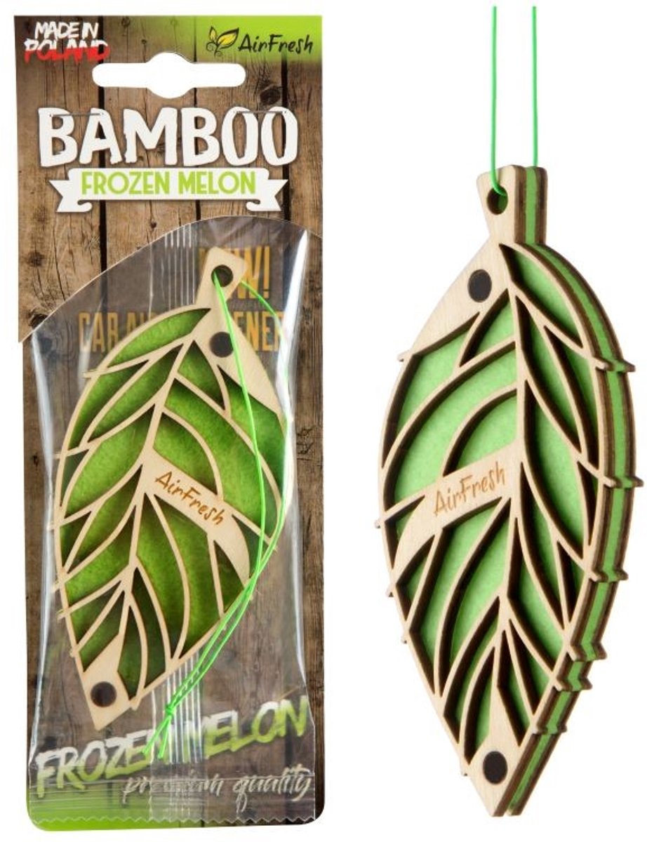 Airfresh - Bamboo - Auto Parfum - Auto Luchtverfrisser - Auto Geurverfrisser - Parfum Voor Jou - autoaccessoires - Frozen Melon