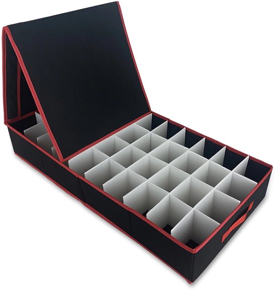 2 opbergdozen voor kerstballen, doos met kerstman, 64 vakken 2 opbergdozen voor kerstballen, doos met kerstman, 64 vakken