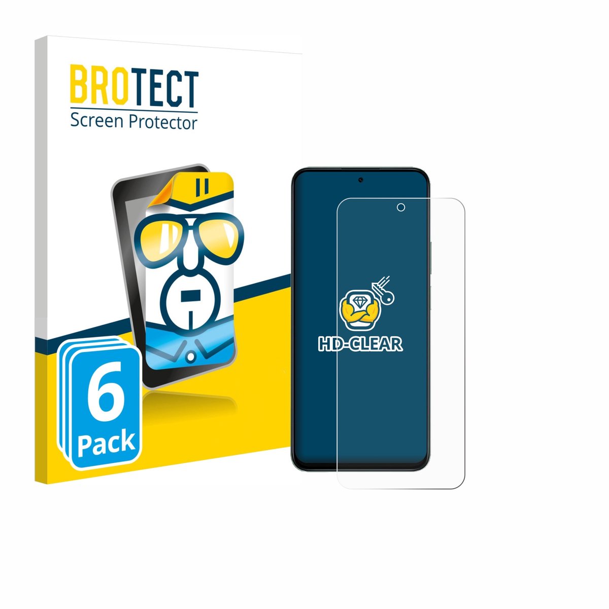 BROTECT - Screenprotector voor Honor 400 Smart - Folie Beschermfolie transparant 6 Stuks