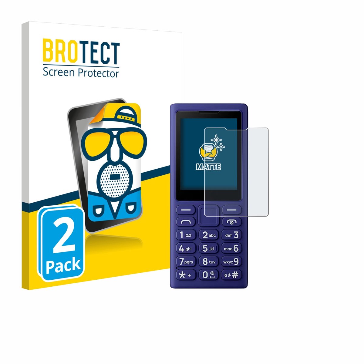 BROTECT - Screenprotector voor HMD 101 4G - Folie Beschermfolie matte 2 Stuks