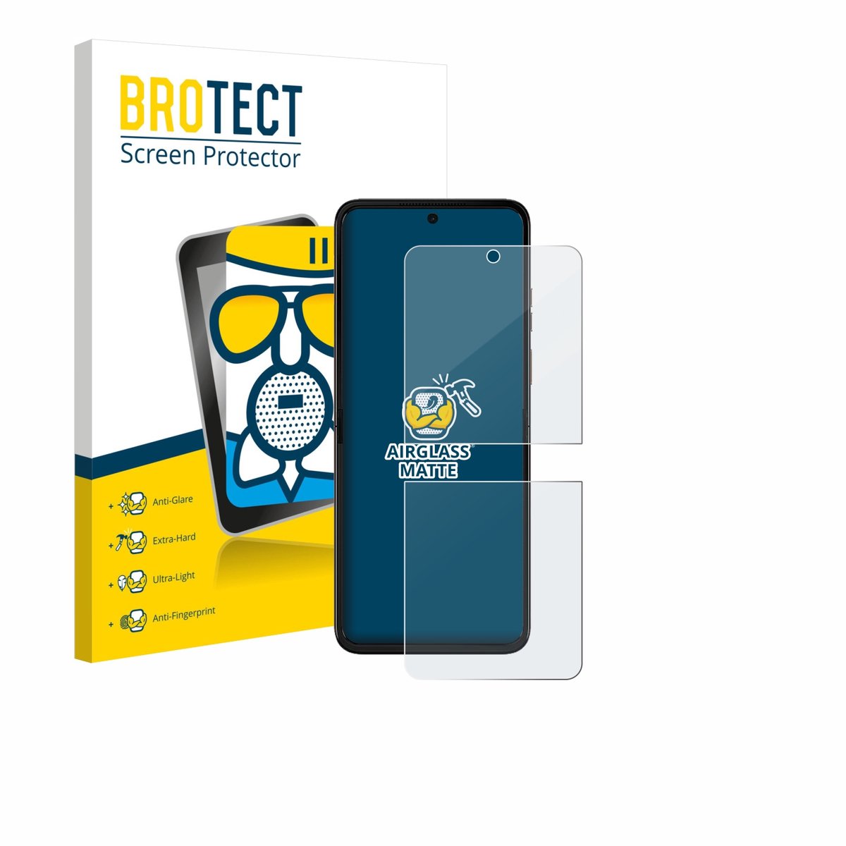 BROTECT - Screenprotector voor Motorola Razr+ 2025 - Folie Beschermfolie Beschermglas matte
