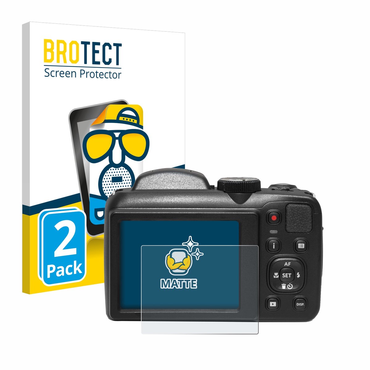 BROTECT - Screenprotector voor Kodak Pixpro AZ255 - Folie Beschermfolie matte 2 Stuks