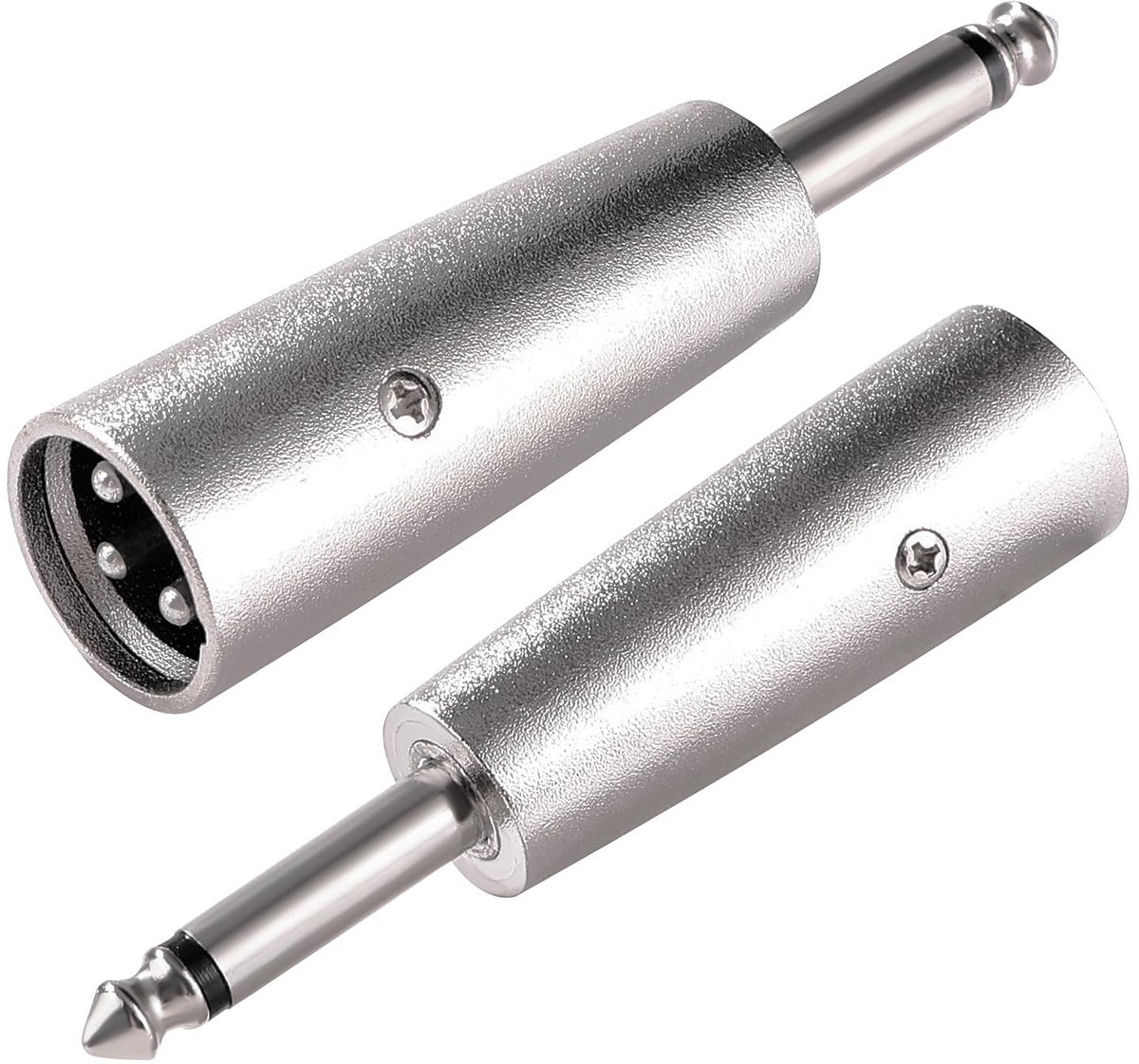 2 Stuks XLR Mannelijk naar 6.35mm Mono Jack Adapter voor Microfoon en Audioapparatuur