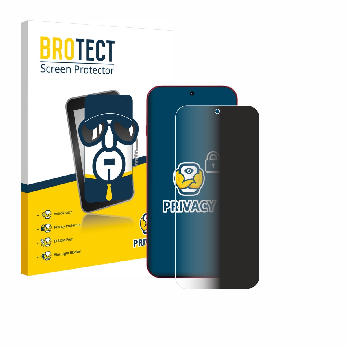 BROTECT - privacy screenprotector voor Oppo Find X9 - Folie Beschermfolie Blauwlichtfilter