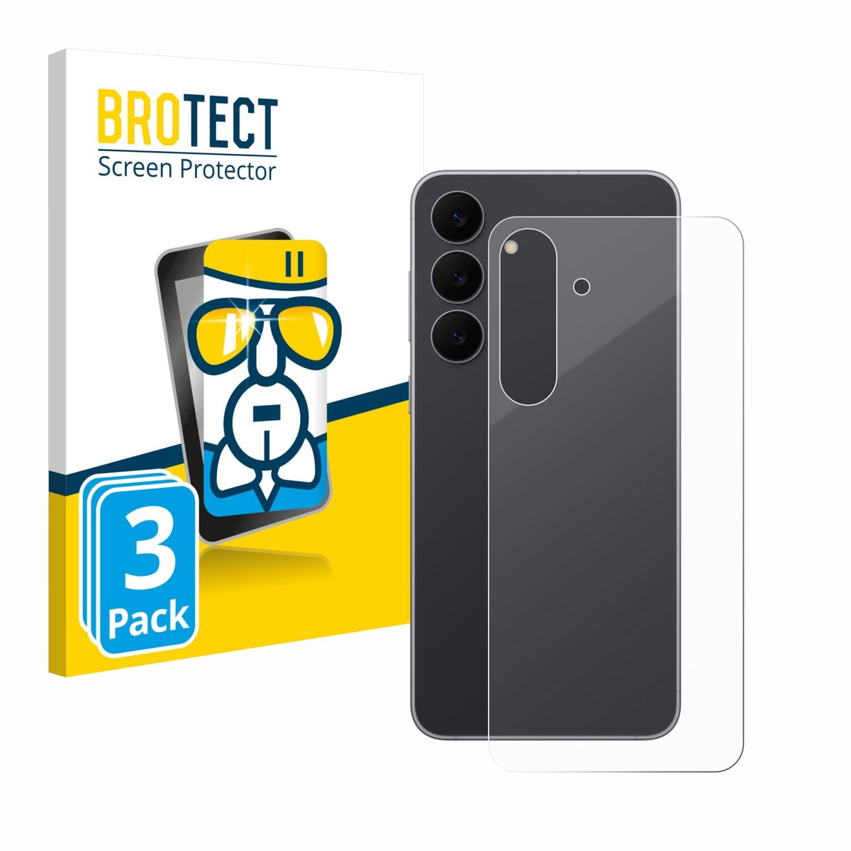 Screenprotector 3 Stuks voor Samsung Galaxy S25 FE (Achterkant) Beschermglas transparant