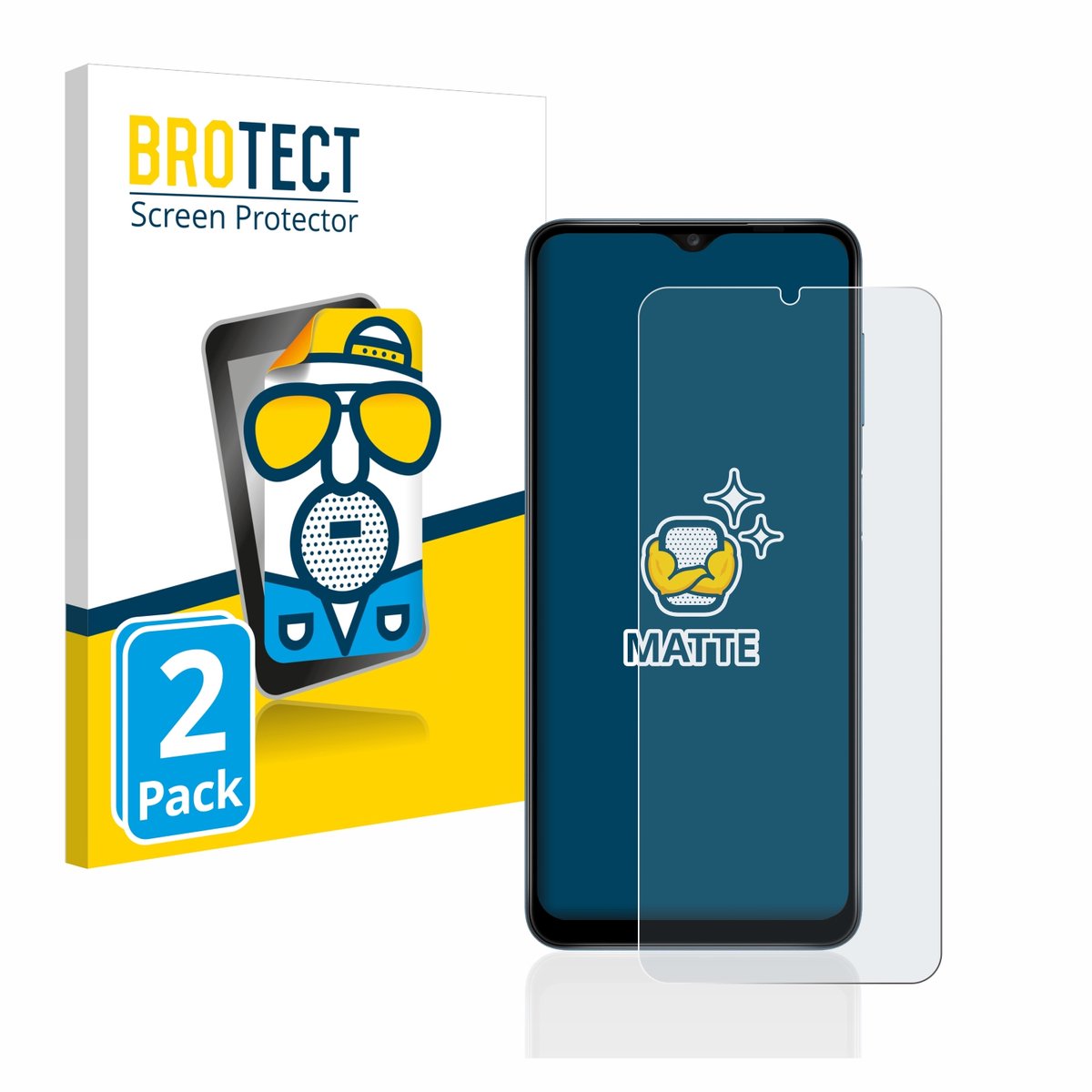 BROTECT - Screenprotector voor Samsung Galaxy A12 - Folie Beschermfolie matte 2 Stuks