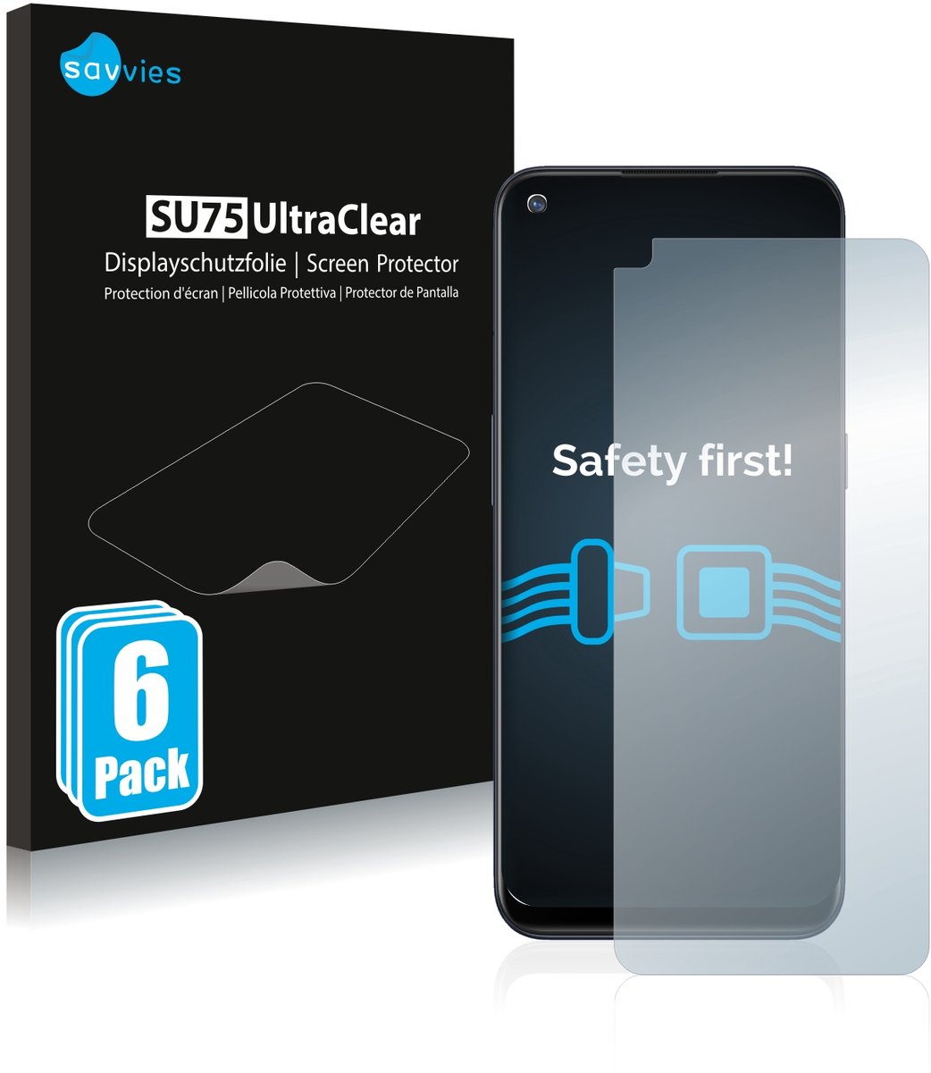 Savvies - Screenprotector voor OnePlus Nord N100 - Folie Beschermfolie transparant 6 Stuks