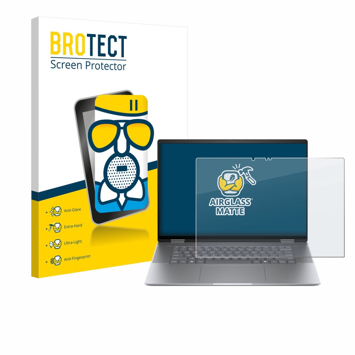 BROTECT - Screenprotector voor HP Envy x360 2-in-1 16 - Folie Beschermfolie Beschermglas matte