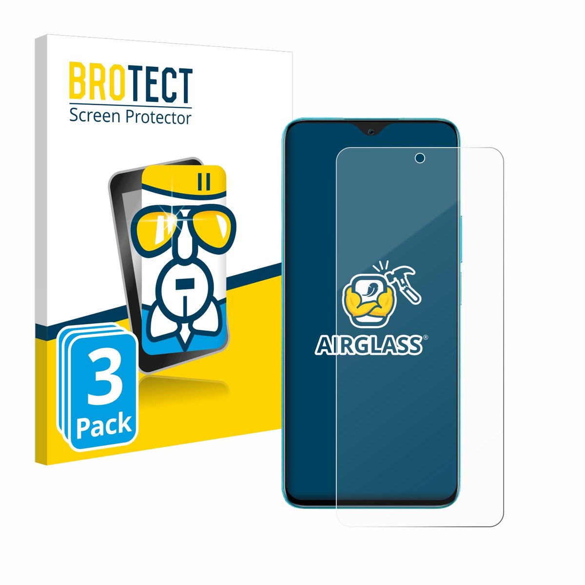 Screenprotector 3 Stuks voor Honor 90 Lite Beschermglas transparant