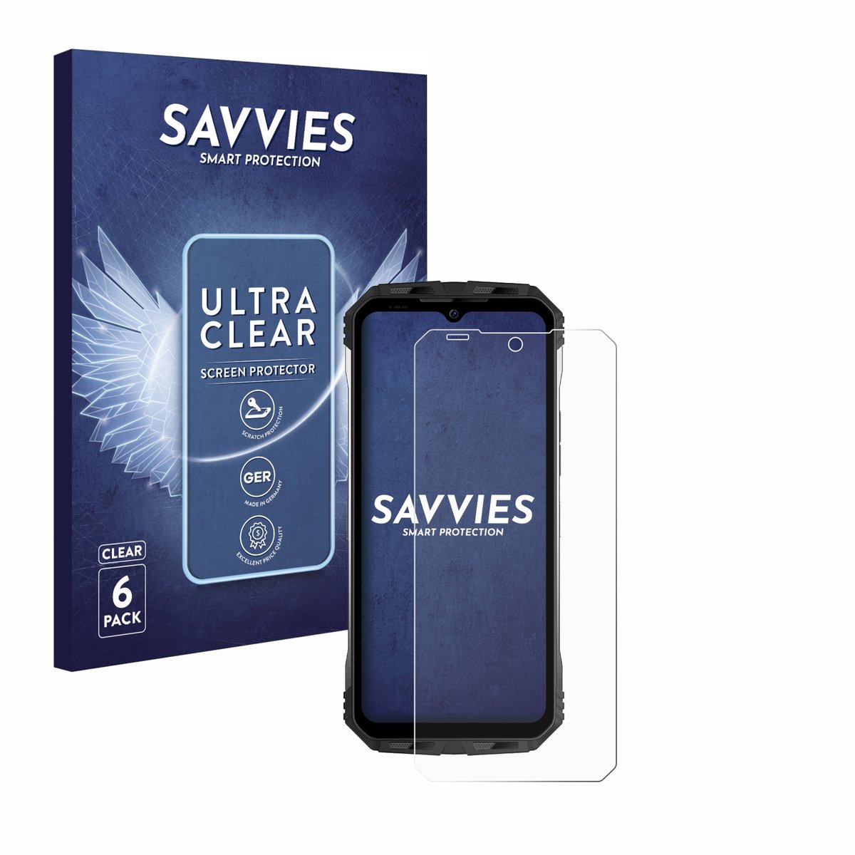 Savvies - Screenprotector voor Doogee S100 - Folie Beschermfolie transparant 6 Stuks