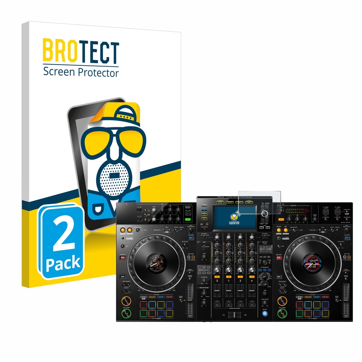 BROTECT - Screenprotector voor Pioneer XDJ -XZ - Folie Beschermfolie matte 2 Stuks