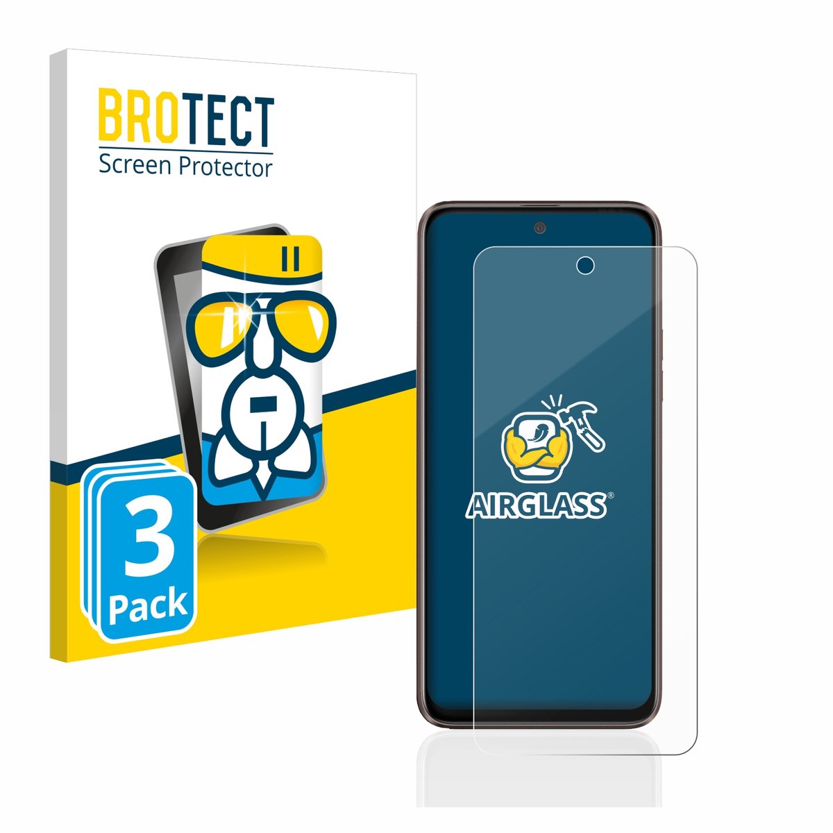 Screenprotector 3 Stuks voor HTC U23 Pro Beschermglas transparant