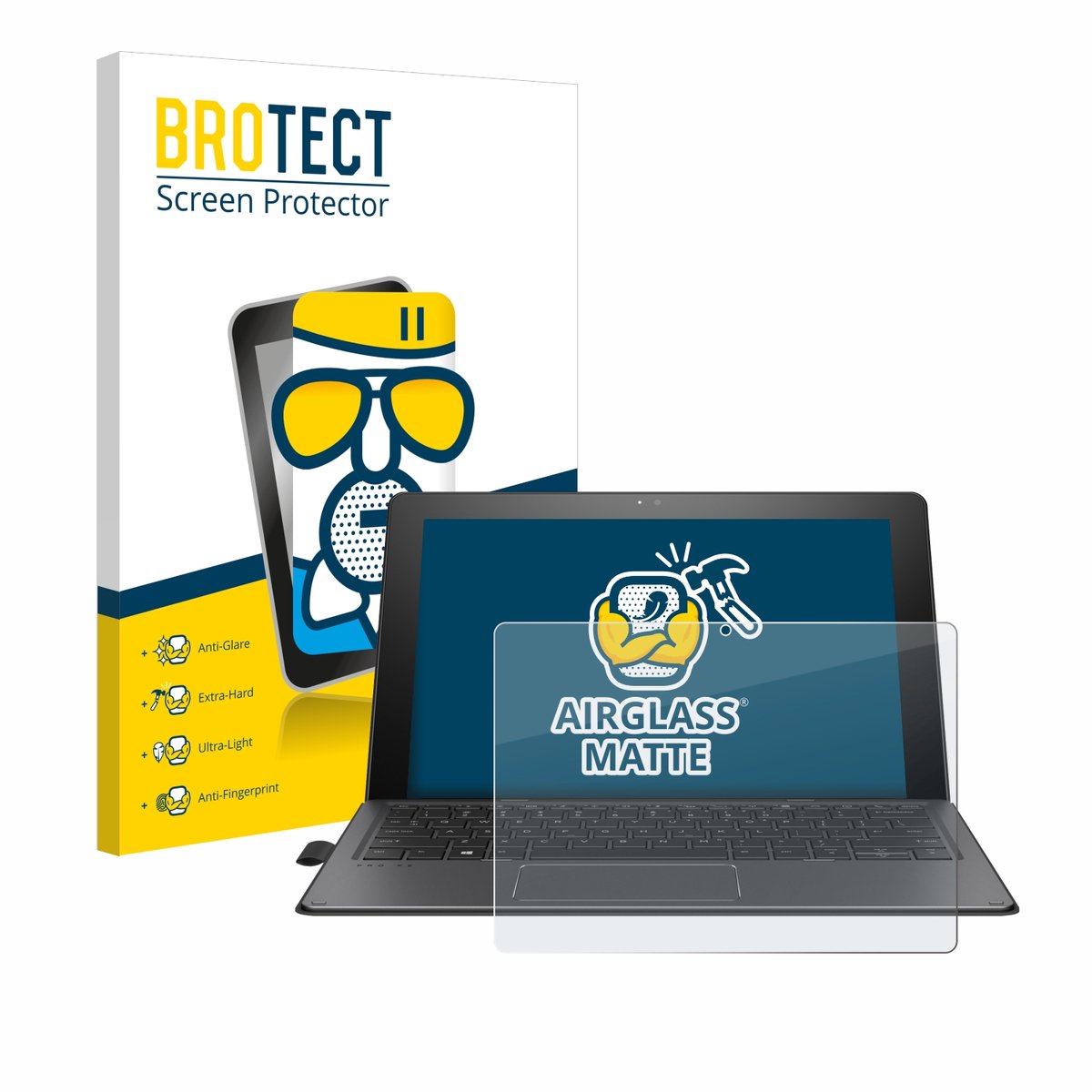 BROTECT - Screenprotector voor HP Pro x2 612 G2 - Folie Beschermfolie Beschermglas matte