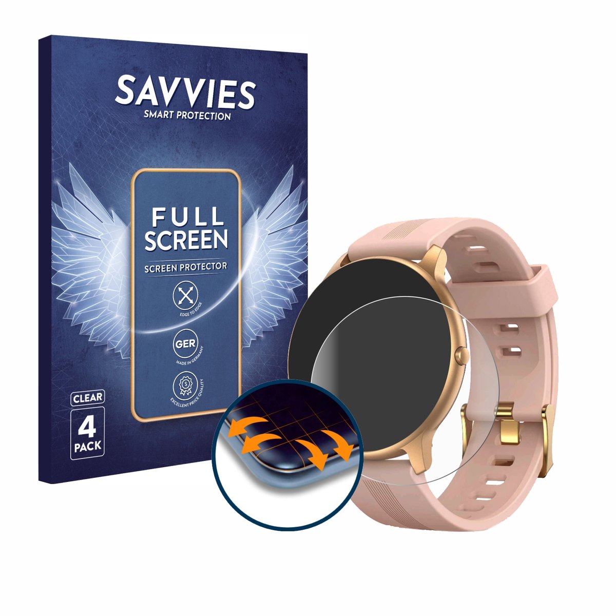 Savvies - Screenprotector voor AGPtek LW11 - Folie Beschermfolie transparant volledig dekking 4 Stuks