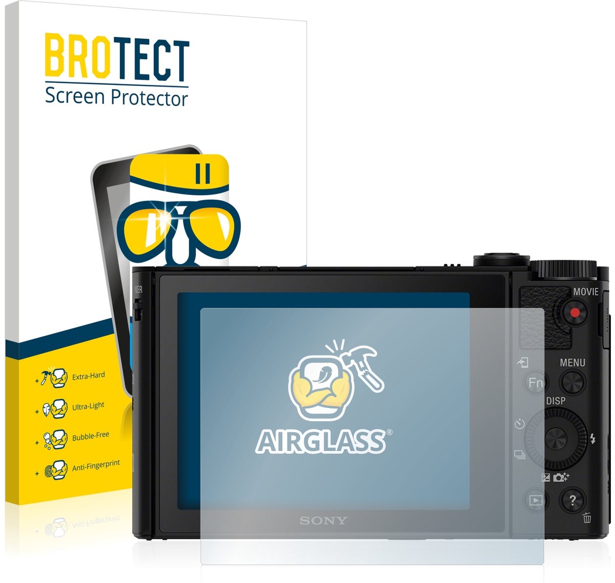 Screenprotector voor Sony Cyber-Shot DSC-WX500 Beschermglas transparant