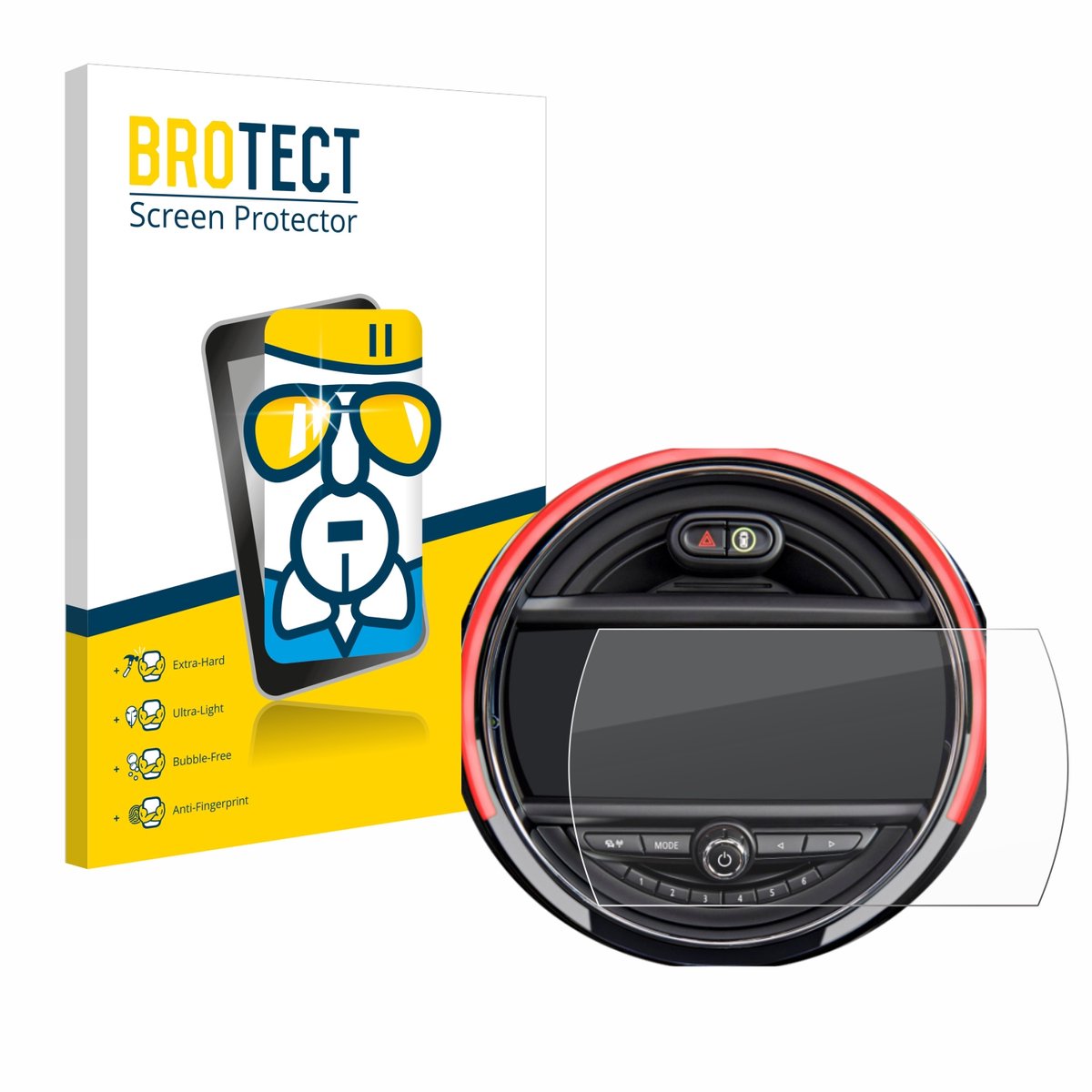 Screenprotector voor Mini Cooper R56 (6.5") Beschermglas transparant