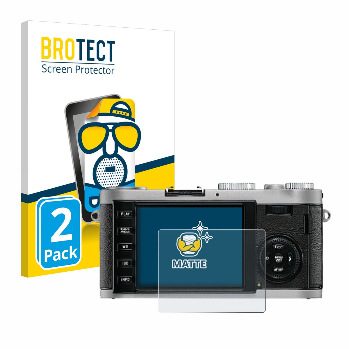 BROTECT - Screenprotector voor Leica X1 - Folie Beschermfolie matte 2 Stuks