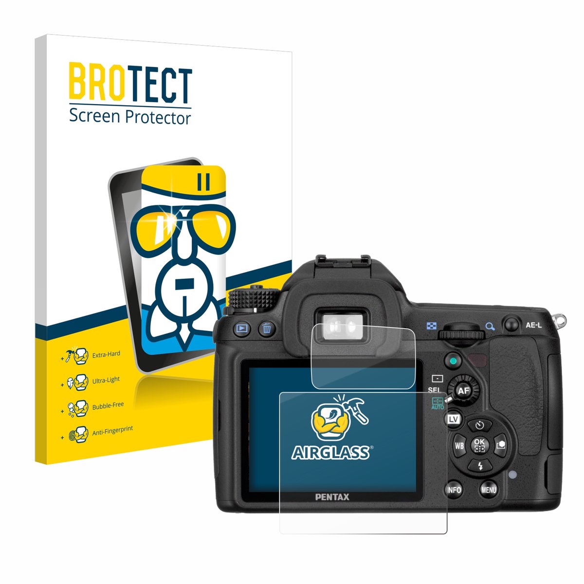 Screenprotector voor Pentax K5, K-5 Beschermglas transparant