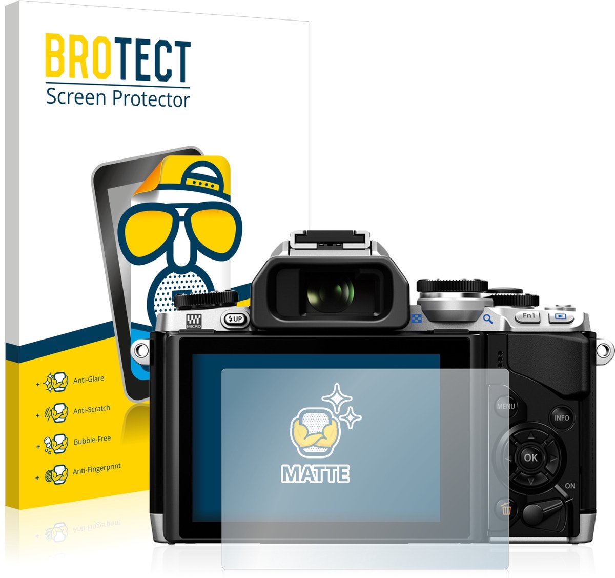 BROTECT - Screenprotector voor Olympus OM-D E-M10 - Folie Beschermfolie matte 2 Stuks